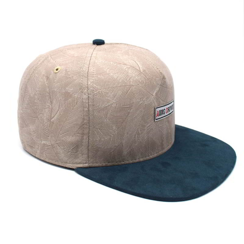 Panels Suede Brim Snapback Caps Aungcrown Custom