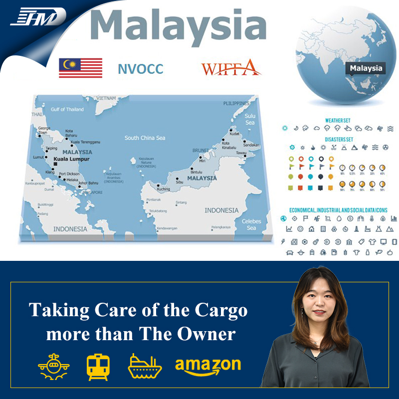 Los servicios de envío marítimo DDP desde Guangzhou a Malasia despacho de aduana incluyeron transporte marítimo 