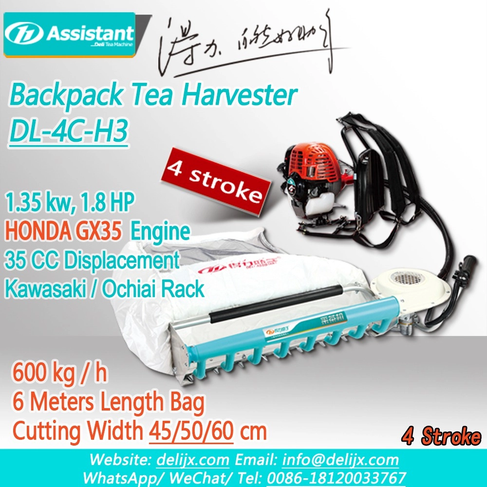 
HONDA GX35 ძრავა 600 მმ ჭრის სიგანით Ochiai Tea Harvester Machine DL-4C-H3