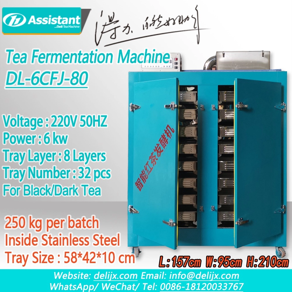 
8 ชั้น 32 ถาด Double Door Type Black Tea Oxidation Machine DL-6CFJ-80