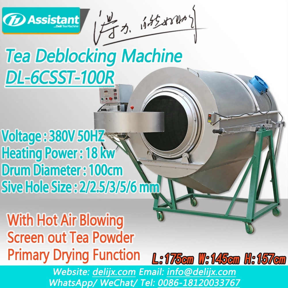 Hot Air Blowing Tea Lump Deblocking And Sieving Machine With Primary Dry Function DL-6CSST-100RB