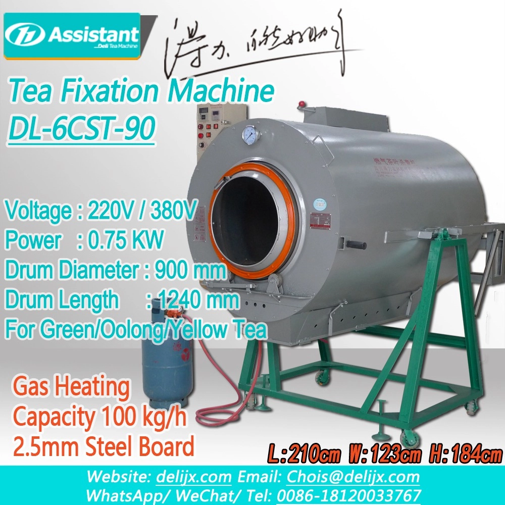 DL-6CST-90-Máquina-tostadora-de-hojas-de-té / 900mm-Cylinder-Green-Tea-Leaf-Roasting-Steam-Machine-Equipment