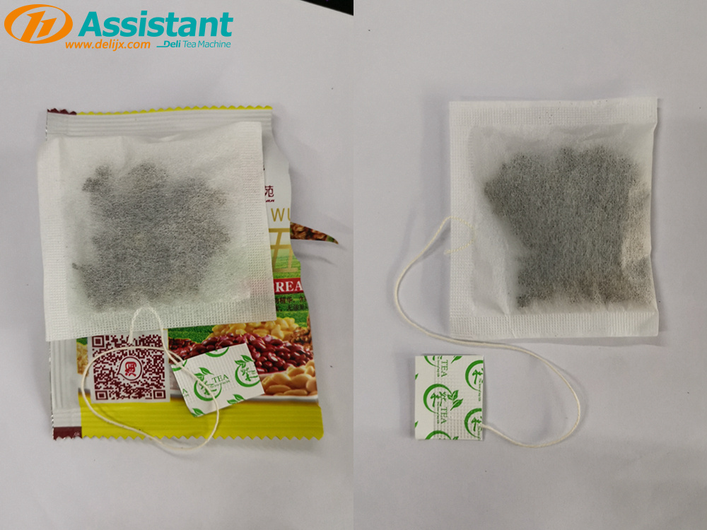 China Automatic Square Tea Bag Packing Machine With Label DL-6CYD-10 manufacturer