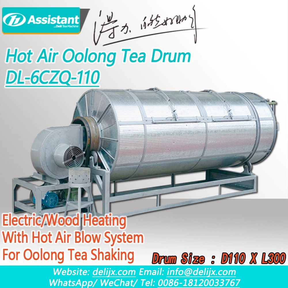 Listrik / Kayu Pemanas Udara Panas Oolong Tea Shaking Drum Machine DL-6CZQ-110T
