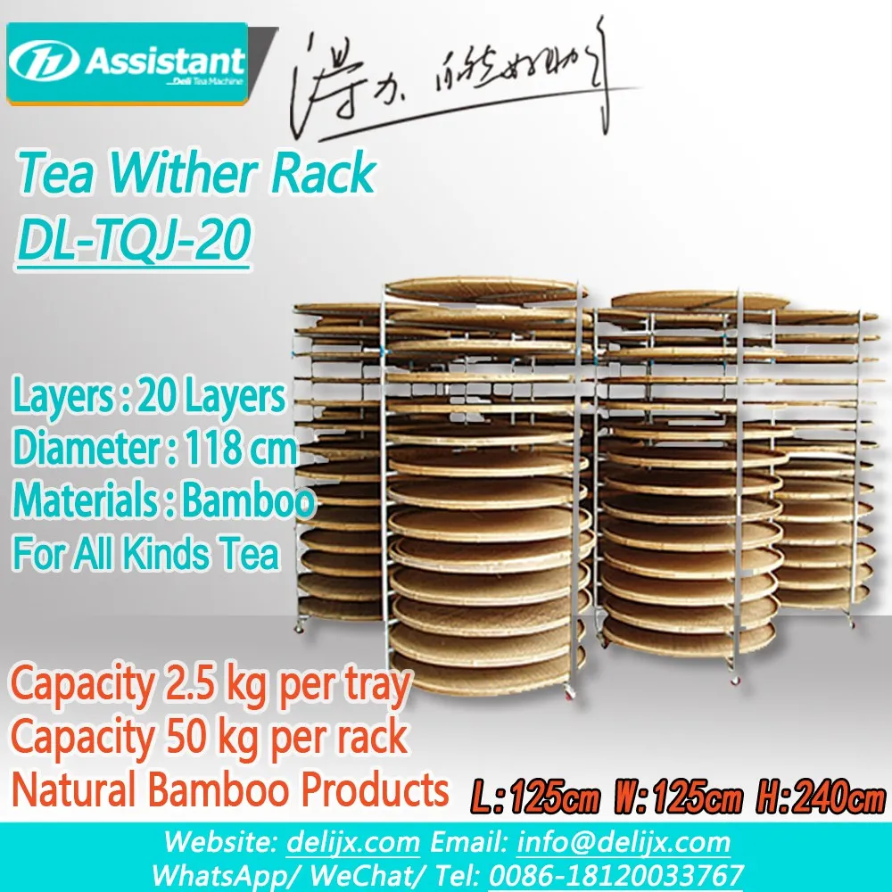 China 
Dengan 20pcs Bambu Palet Teh Natural Wither Rack DL-TQJ-20 pengilang