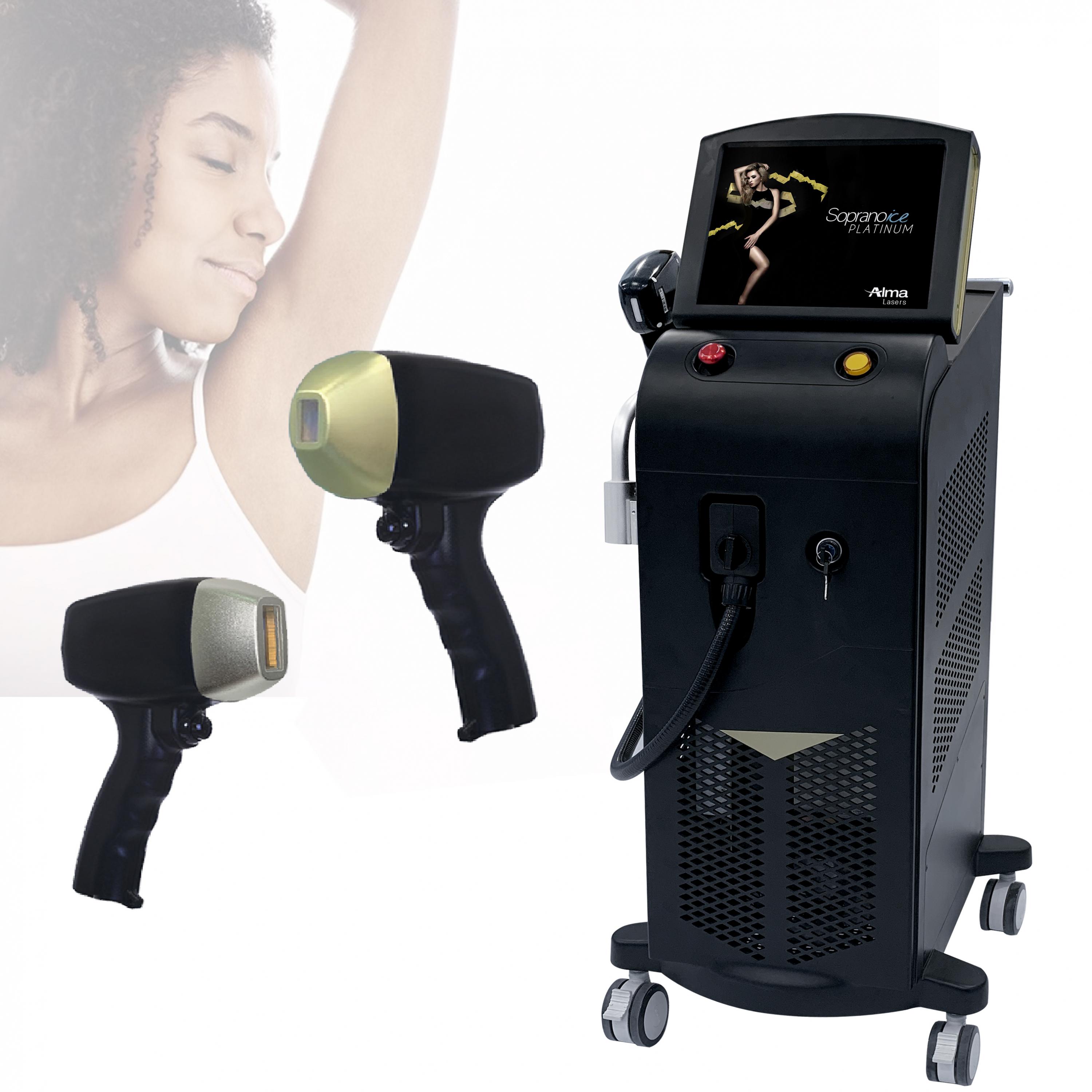 Two Years Warranty CE Approved Diode Laser Hair Removal 755 808 1064nm Alma Soprano Ice Laser Permanent Hair Removal Machine