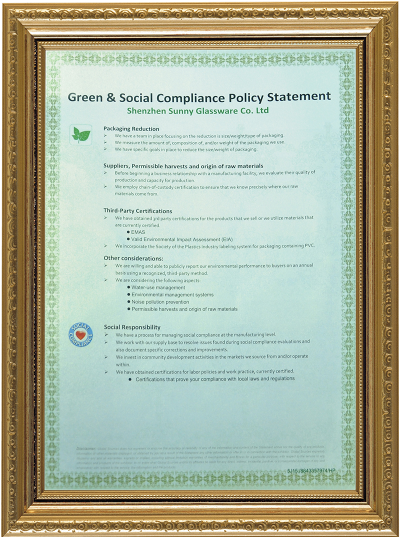 Green and Social complance Polidy Statement