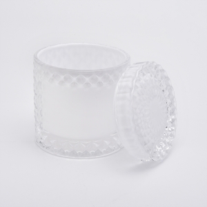 Kerzenhalter aus weißem Glas von Sunny Glassware