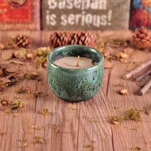 Smaragdgroene kleur handgemaakte keramische kaars pot China