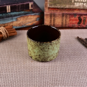 Colorful round flower ceramic candle holder