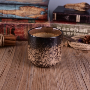 Trasmutazione torbida con motivo torbido bicchiere di candela in ceramica trasparente