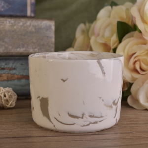Beautiful decorative marble ceramic candle vessels
