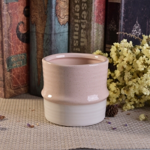 Candelero de cerámica de dos tonos decorativos para el hogar