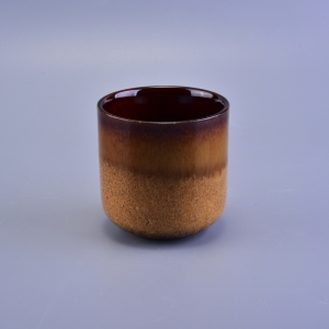 transmutation glaze ceramic candle container