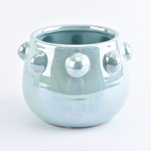 pearl glazing decorative ceramic candle jar