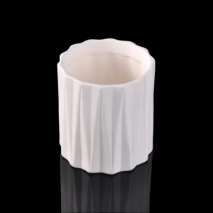 450 ml Keramikkerzenglas mit weißem Baummuster