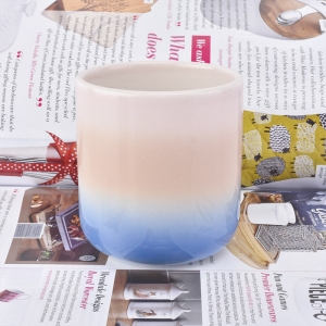 skleněné keramické sklenice na svíčky s barevnou glazurou 10 oz