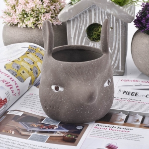 Augstas kvalitātes radošuma keramikas sveču turētāja FOX formas māla trauka mājas dekorēšana