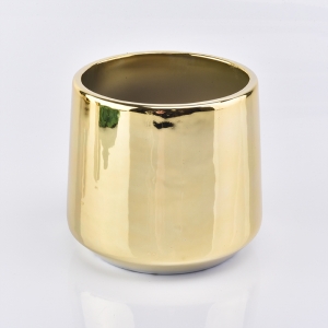 16oz zelta galvanizācijas keramikas sveču burkas