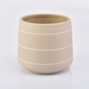 Matte Ceramic Candle Jar dengan Pemborong Tudung