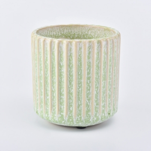 Aukštos kokybės pavasario ir vasaros serijos kiniškos keramikos indelio žvakidės skarda