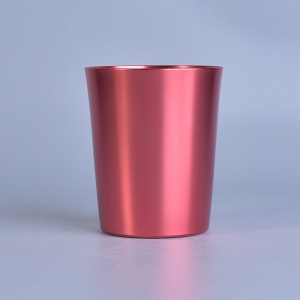 Skinnende Red Cooper Alumium Metal Light genopfyldt Stearinlys Jar
