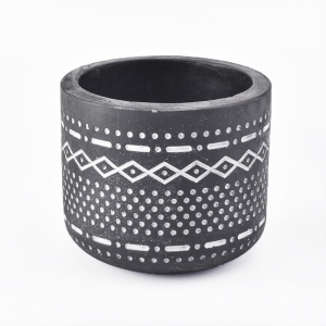Black Cement Candle Jars Velkoobchod
