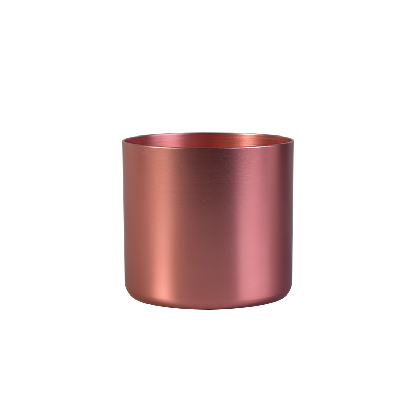 Best seller custom color 10oz metal cylinder candle vessels wholesale