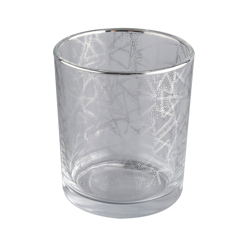 400ml dekal rundt sylinder glass stearinlys krukke fra solfylt glass