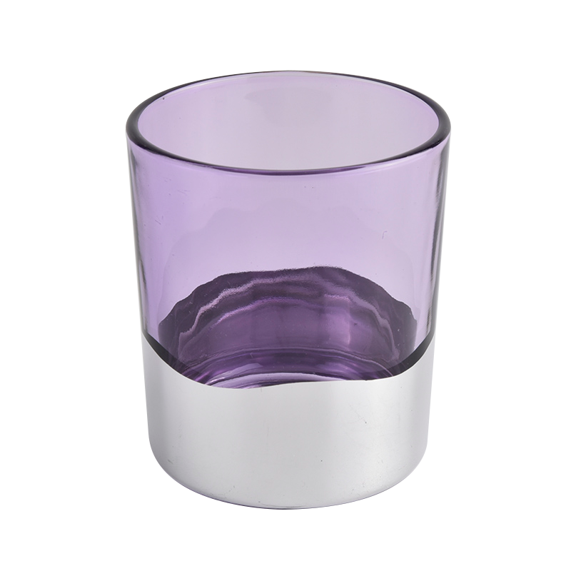 Cor personalizada em castiçal de vidro galvanizado de 400ml da Sunny Glassware