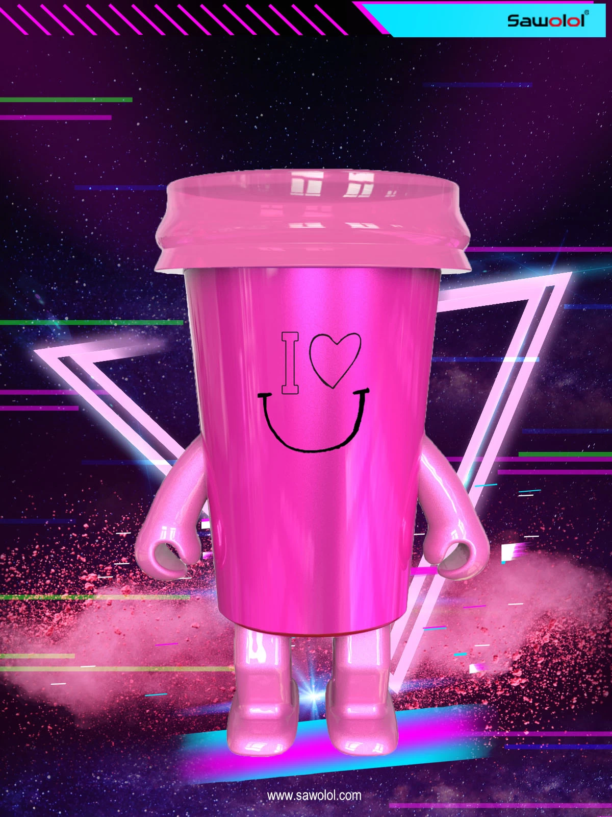 De Pink Cup Dancing-luidspreker
