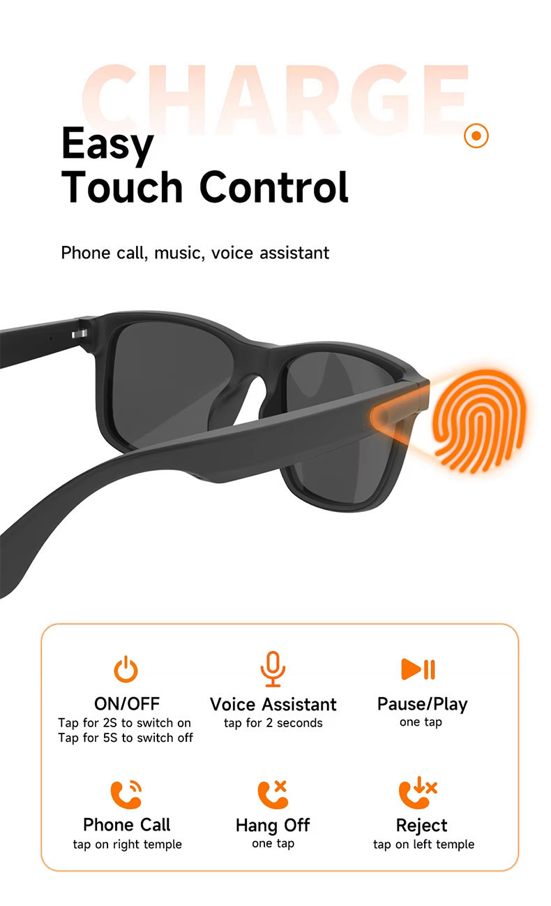 Опыт будущее аудио с Smart Audio Bluetooth Sunglasses