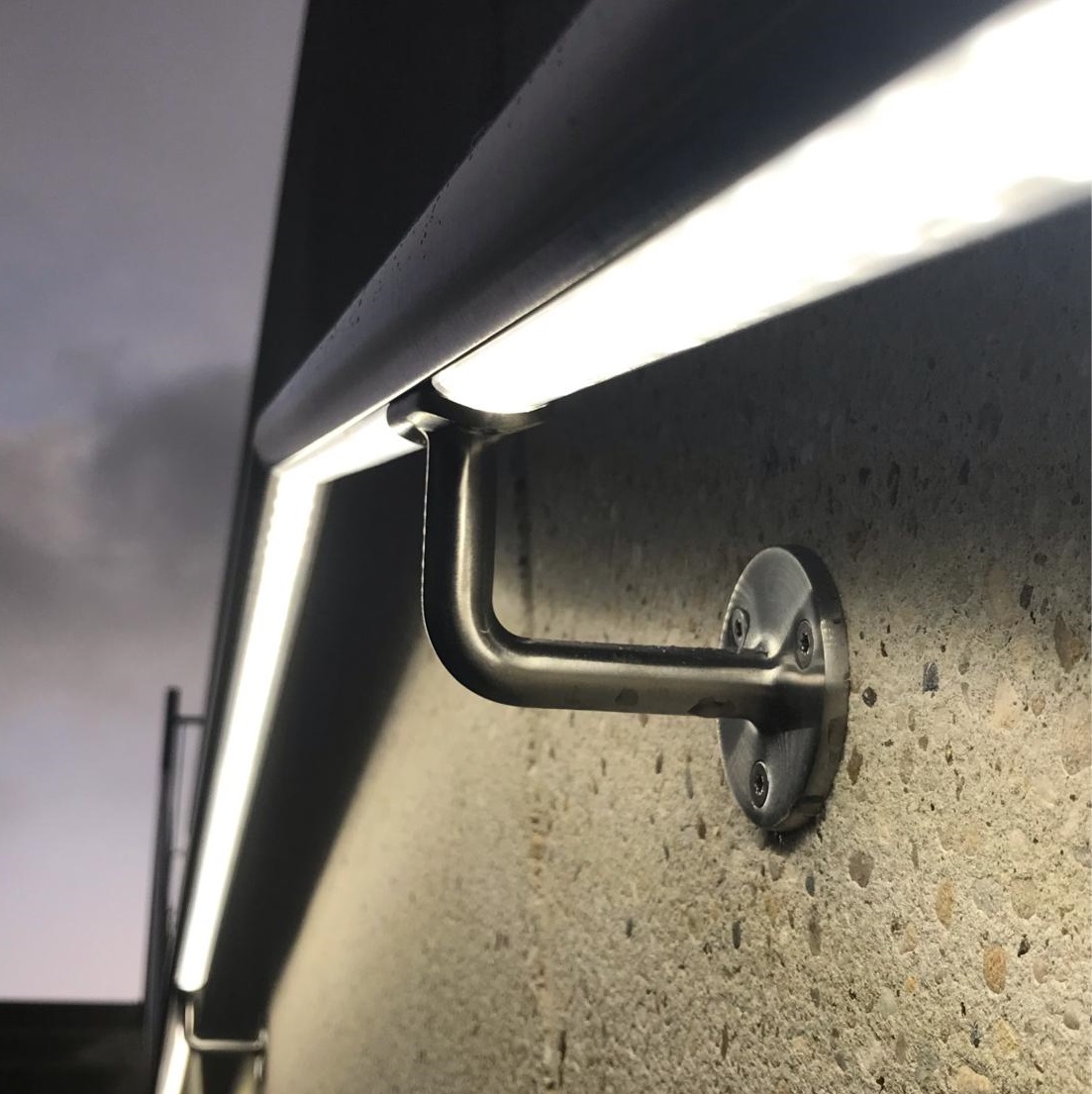 Stainless Steel Luminous Led Light Handrail For Stairs