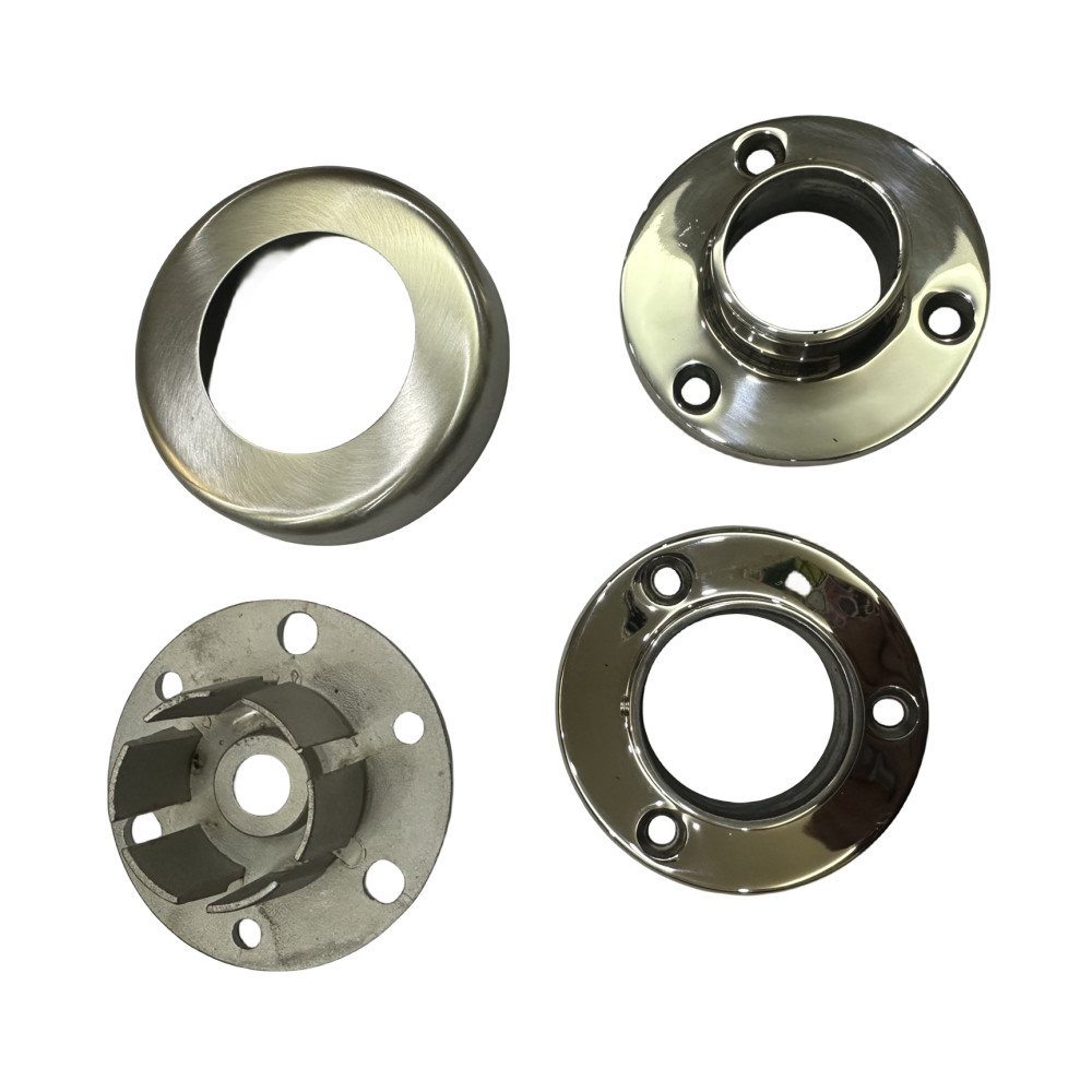 stainless steel balustrade post base plate flange cover