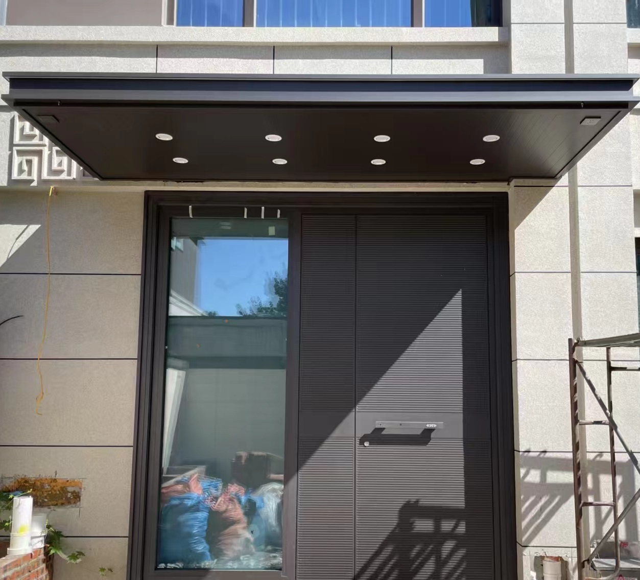 Räätälöidyt vähän huoltoa vaativat kestävät alumiiniseokset ulko-oven katokset Tyylikäs paviljonki markiisi