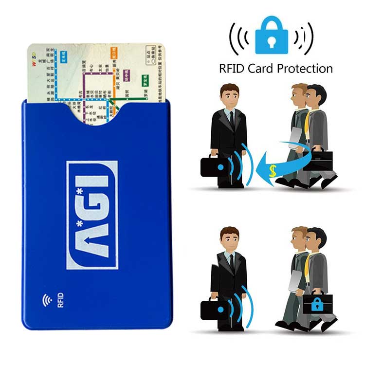 ホット販売カスタム印刷プロテクター スリーブ ハード PVC RFID ブロッキング カード財布メーカー