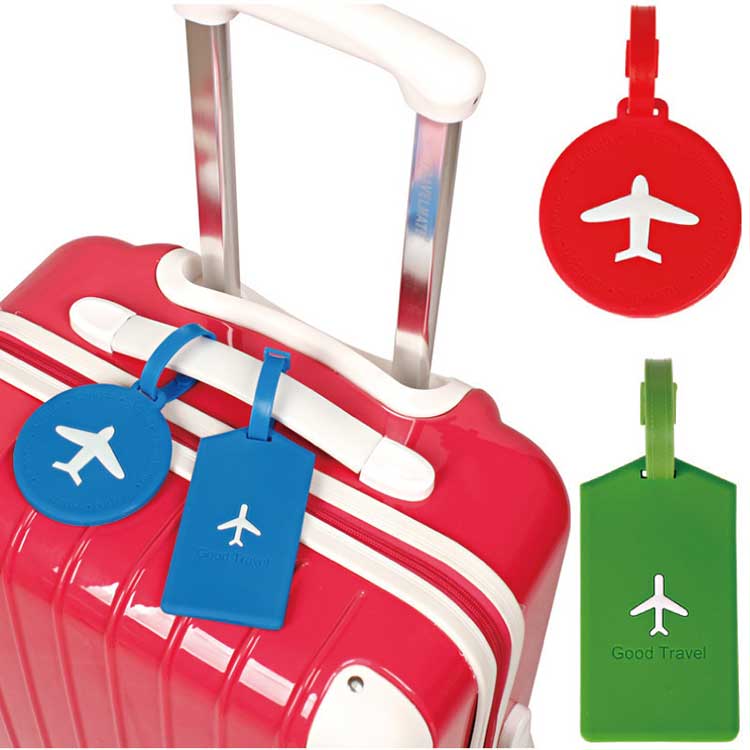 Custom Soft PVC Silicone Souvenir Airline Luggage Tag Wholesale