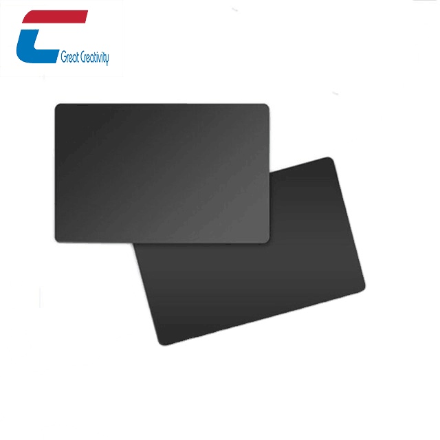 Bedruckbare glänzende Kunststoff-PVC-Karte Schwarz Blanko Business ID PVC-Karte Großhandel