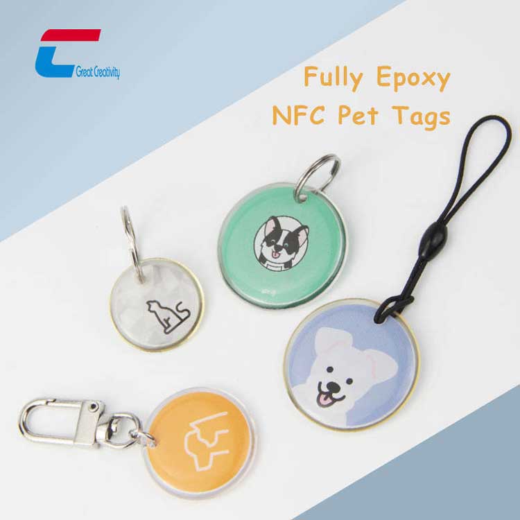 Etiqueta de identificación para perros NFC Fabricante de etiquetas para mascotas epoxi NFC impermeables