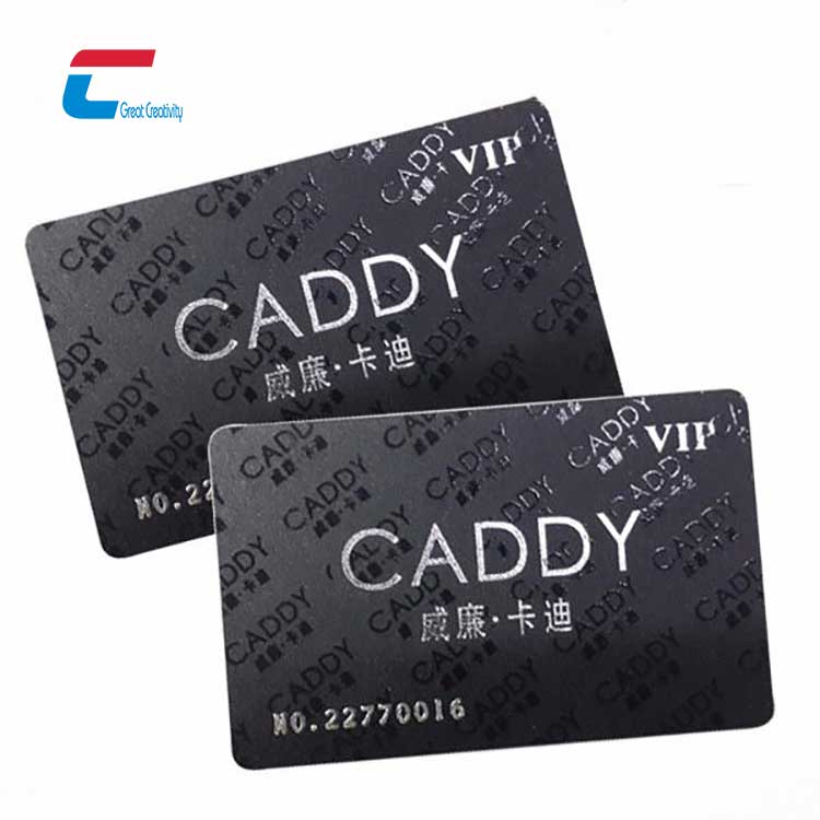 Fabricante de cartão preto RFID de cartão de visita inteligente sem contato PETG de plástico