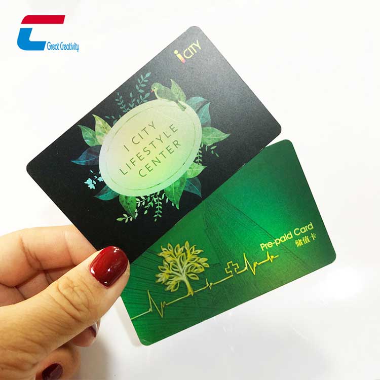 Impressão personalizada de cartão de membro RFID PETG fabricante de cartão de visita com holograma de plástico