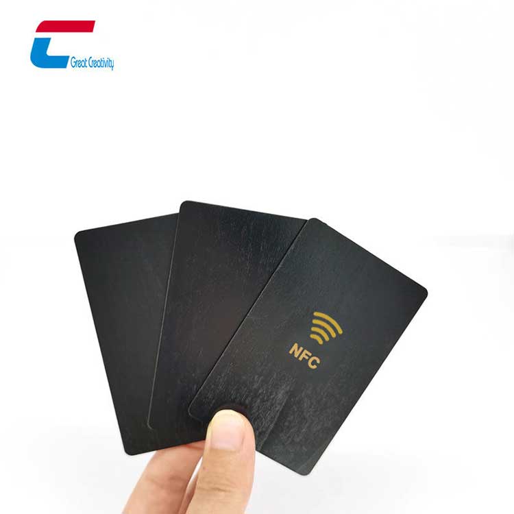 Tarjeta NFC de madera negra respetuosa con el medio ambiente, control de acceso VIP, fabricante de tarjetas de acceso para hoteles