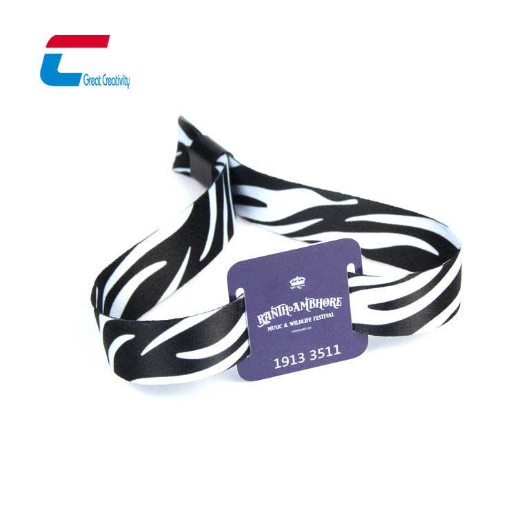RFID-stoffen polsbandje NFC textielarmband TK4100 F08 Chip binnenfabrikant