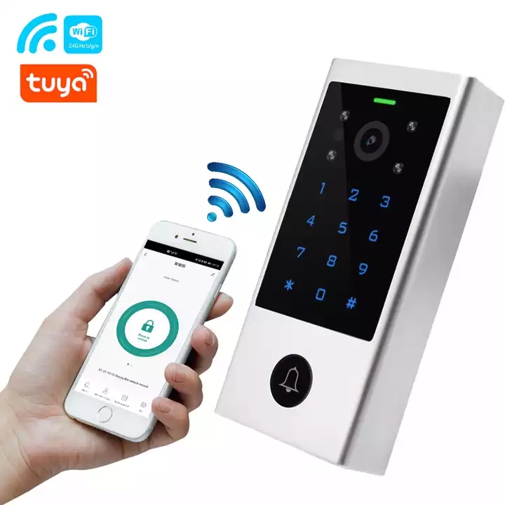 Controlador inteligente TTLock Wifi Tuya App Desbloqueo Entrada sin llave Wiegand digital Teclado independiente RFID Sistema de control de acceso a la puerta