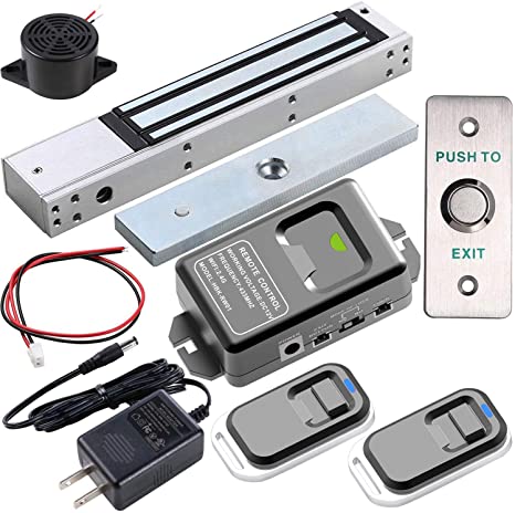 Kit de sistema de fechadura de porta magnética eletrônica de 2,4 GHz WiFi Outswinging interno 600 lb com controle remoto e aplicativo para smartphone
