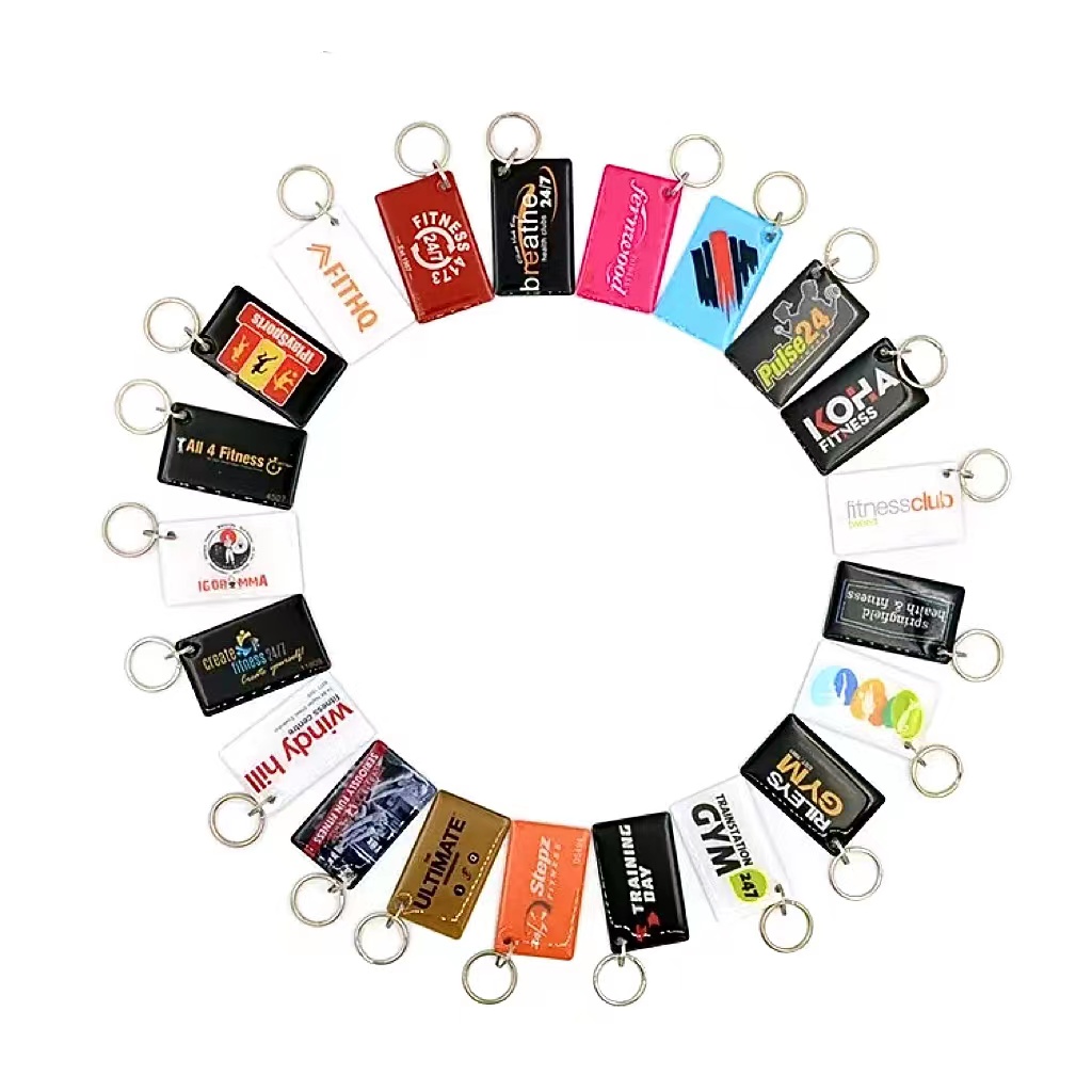 Porte-clés époxy IC Puce NFC personnalisée Porte-clés époxy de proximité RFID Étiquettes en anneau