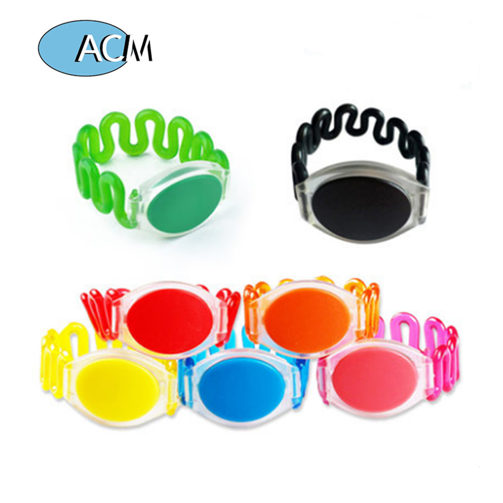 Waterproof Custom Printing Logo Ellipse Plastic Bracelet Band Compound Plastic RFID Wristband