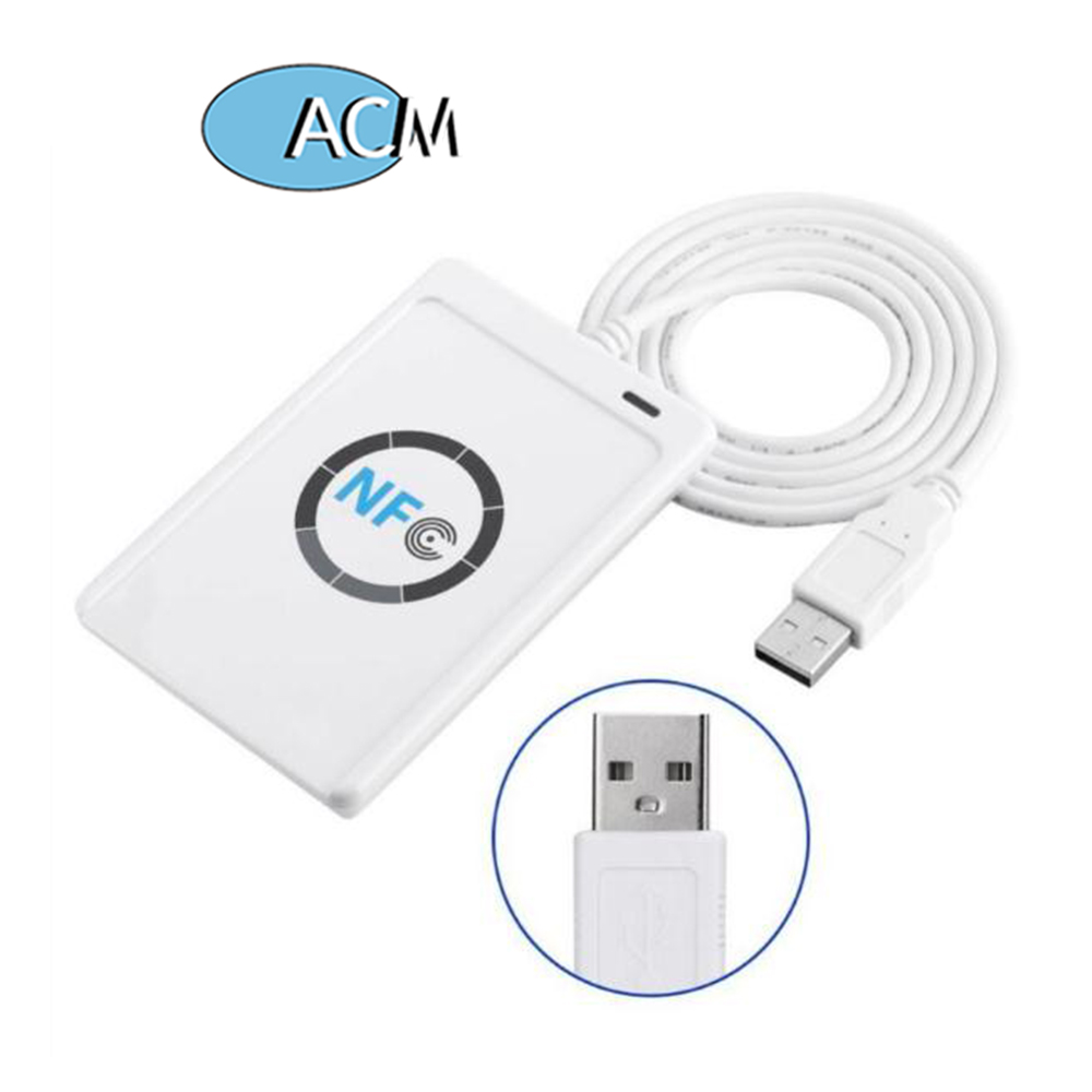 ACR122U Chip inteligente sin contacto Tarjeta IC 13.56 mhz RFID Software de tarjeta inteligente Lector NFC de escritorio USB