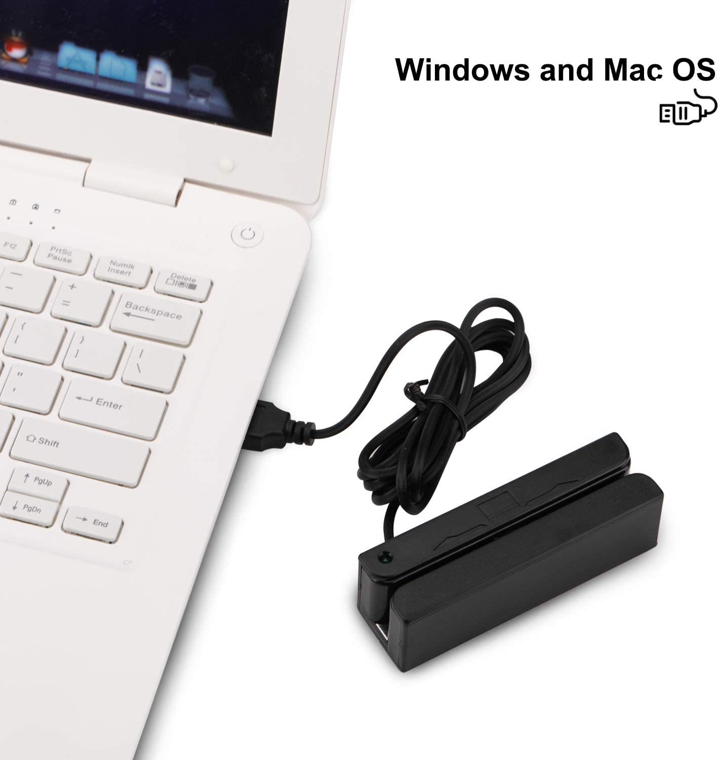 Taşınabilir USB Manyetik Şeritli Kredi Kartı Okuyucu 3 Parça Kaydırma