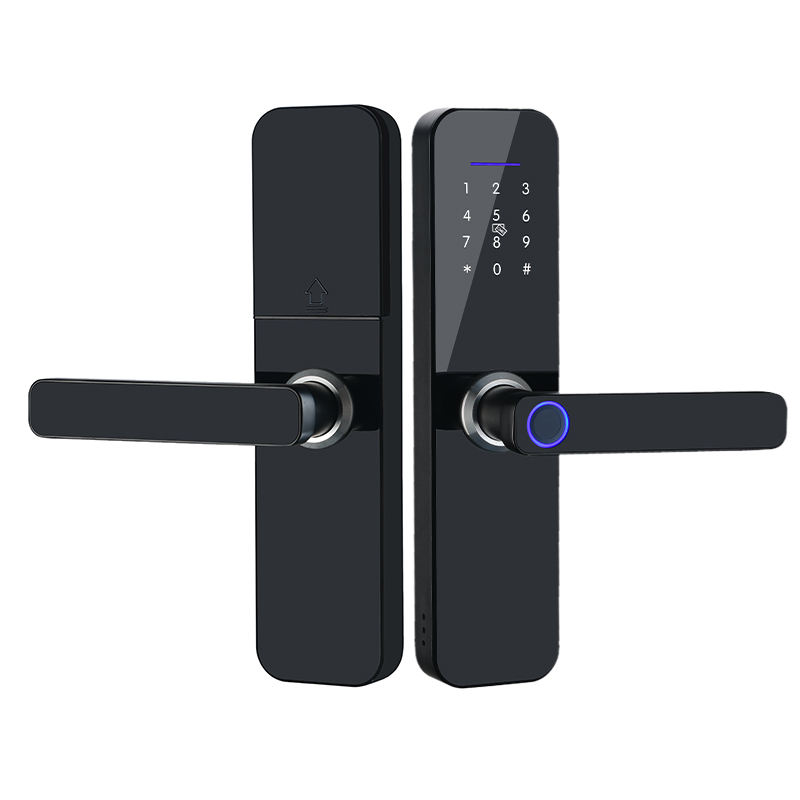 Tuya o TTlock Cerradura de puerta inteligente digital inalámbrica Cerradura de puerta de huella digital biométrica con llave
